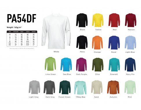 Dri Fit Round Neck Long Sleeve T-Shirt_PA54DF Dri Fit Round Neck Long Sleeve T-Shirt_PA54DF