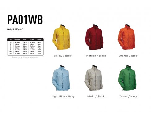 Jacket_Reversible Windbreaker_125gsm PA01WB
