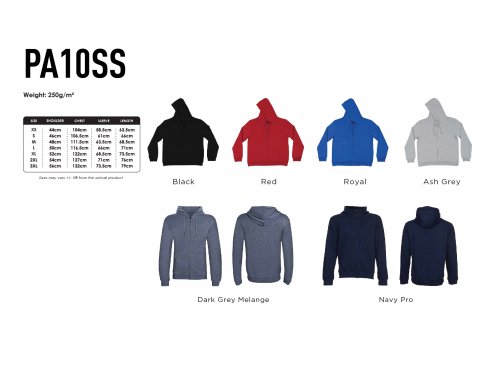Jacket Full Zip Sweatshirt_ 250gsm PA10SS