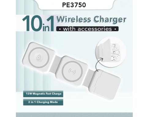 Electronics 10-in-1 Wireless Charger with Accessories PE3750