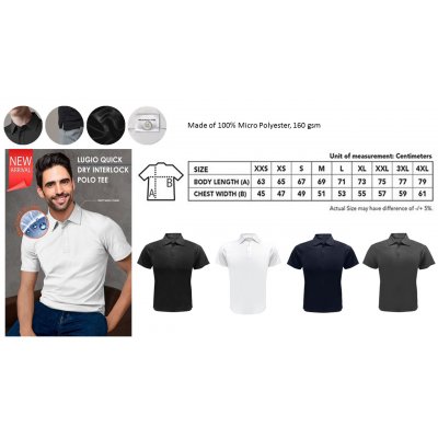 Apparel Lugio Quick Dry Interlock Polo Tee_PA11P