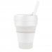 Drinkware Food Grade Silicon Collapsible Cup with Straw PD1090CC Drinkware Food Grade Silicon Collapsible Cup with Straw PD1090CC