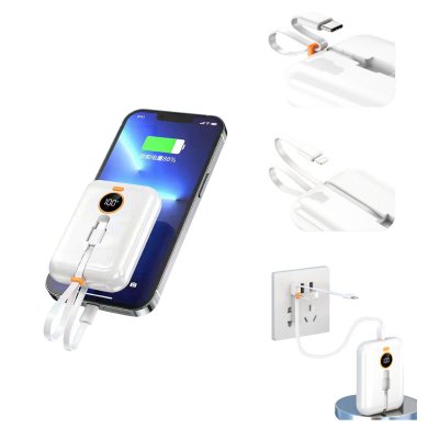 ELECTRONICS COMPACT POWER BANK WITH CABLE PE5744