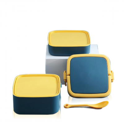 Household Double Layer PP material BPA free Square lunch Box PH34