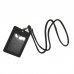 Leather Card Holder with Pleated Rope Lanyard_PU720R