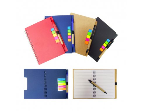 A5 NOTEBOOK WITH POST IT & PEN_PS421