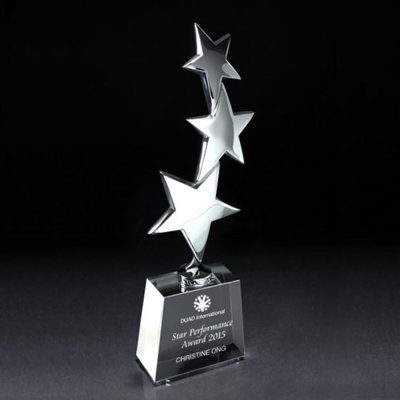 TRIPLET STARS ON CRYSTAL BASE