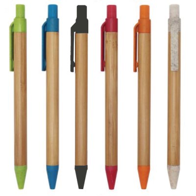 ECO BAMBOO & WHEAT FIBER BALL PEN_6 COLOURS PP1816